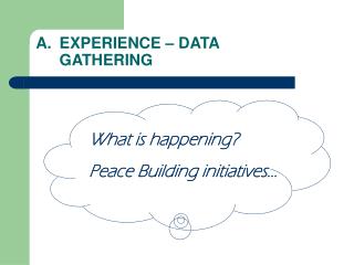 EXPERIENCE – DATA GATHERING