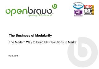 The Business of Modularity T h e Modern Way to Bring ERP S o lutions to Market