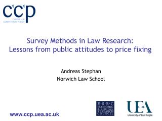 Survey Methods in Law Research: Lessons from public attitudes to price fixing