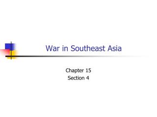 War in Southeast Asia