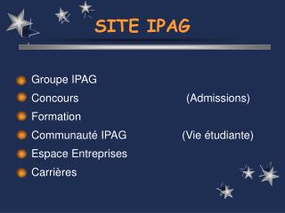 SITE IPAG