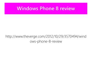 Windows Phone 8 review