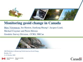Monitoring geoid change in Canada