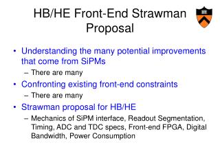 HB/HE Front-End Strawman Proposal
