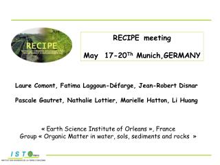 RECIPE meeting May 17-20 Th Munich,GERMANY