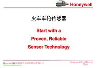 Start with a Proven, Reliable Sensor Technology