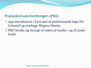 Praksiskonsulentordningen (PKO)