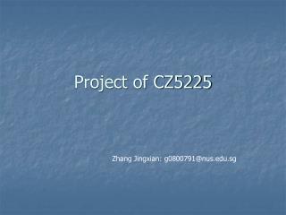 Project of CZ5225