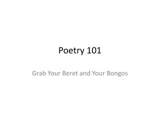 Poetry 101