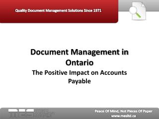 MES Hybrid - Document Management in Ontario - The Positive I