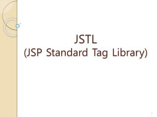 JSTL (JSP Standard Tag Library)