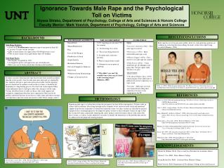 Ignorance Towards Male Rape and the Psychological Toll on Victims