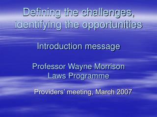 Providers’ meeting, March 2007