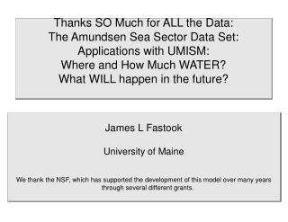 James L Fastook University of Maine