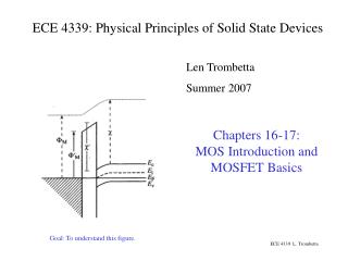 ECE 4339: Physical Principles of Solid State Devices