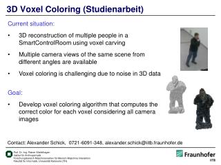 3D Voxel Coloring (Studienarbeit)