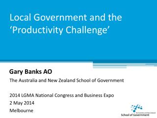 Local Government and the ‘Productivity Challenge’