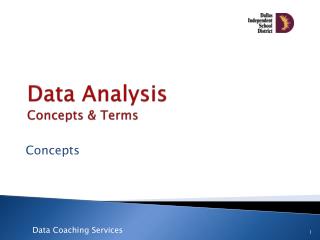 Data Analysis Concepts &amp; Terms