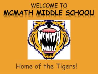 Welcome to McMath Middle School!