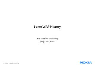 Some WAP History