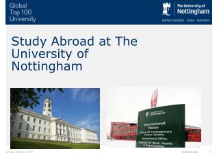Study Abroad at The University of Nottingham