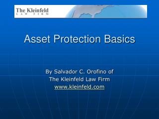 Asset Protection Basics