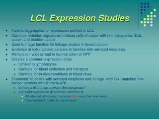LCL Expression Studies