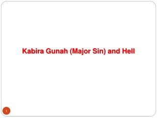 Kabira Gunah (Major Sin) and Hell