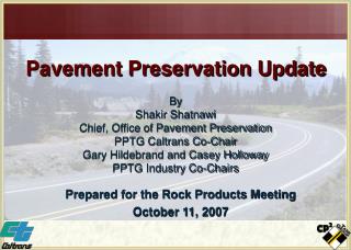 Pavement Preservation Update