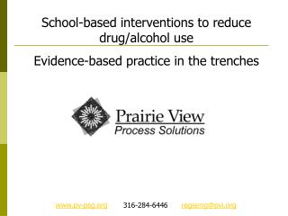 School-based interventions to reduce drug/alcohol use Evidence-based practice in the trenches