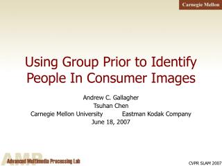 Using Group Prior to Identify People In Consumer Images