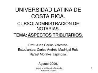 UNIVERSIDAD LATINA DE COSTA RICA.