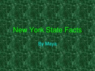 New York State Facts