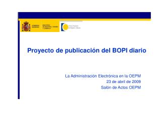 Proyecto de publicación del BOPI diario