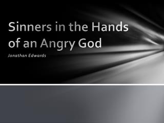 Sinners In The Hands Of An Angry God Literary Devices