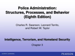Intelligence, Terrorism, and Homeland Security