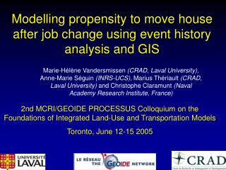 Modelling propensity to move house after job change using event history analysis and GIS
