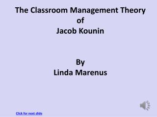 Classroom management theorists