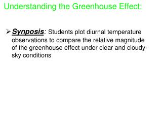 Understanding the Greenhouse Effect: