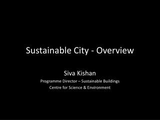 Sustainable City - Overview