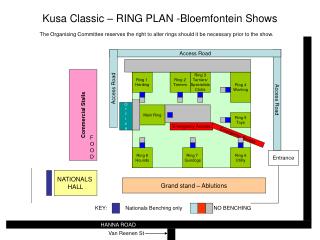 Kusa Classic – RING PLAN -Bloemfontein Shows