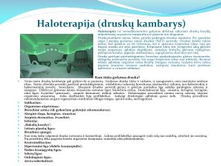 Haloterapija (druskų kambarys)