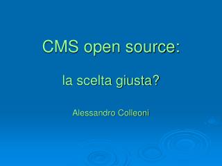 CMS open source: