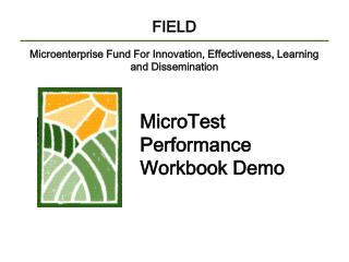 FIELD Microenterprise Fund For Innovation, Effectiveness, Learning and Dissemination