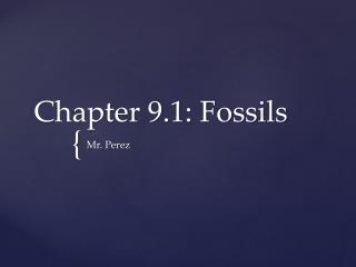 Chapter 9.1: Fossils