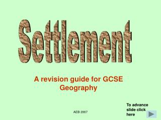 A revision guide for GCSE Geography