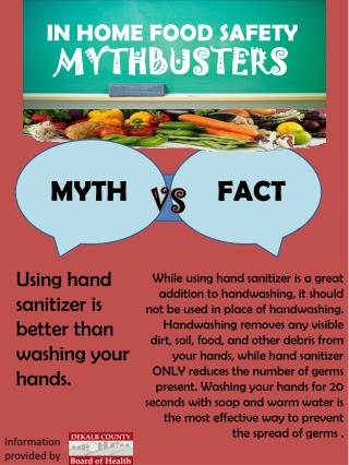 IN HOME FOOD SAFETY MYTHBUSTERS