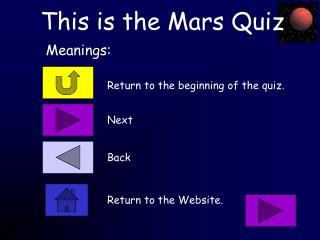 This is the Mars Quiz