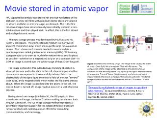 Movie stored in atomic vapor