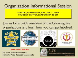 Organization Informational Session
